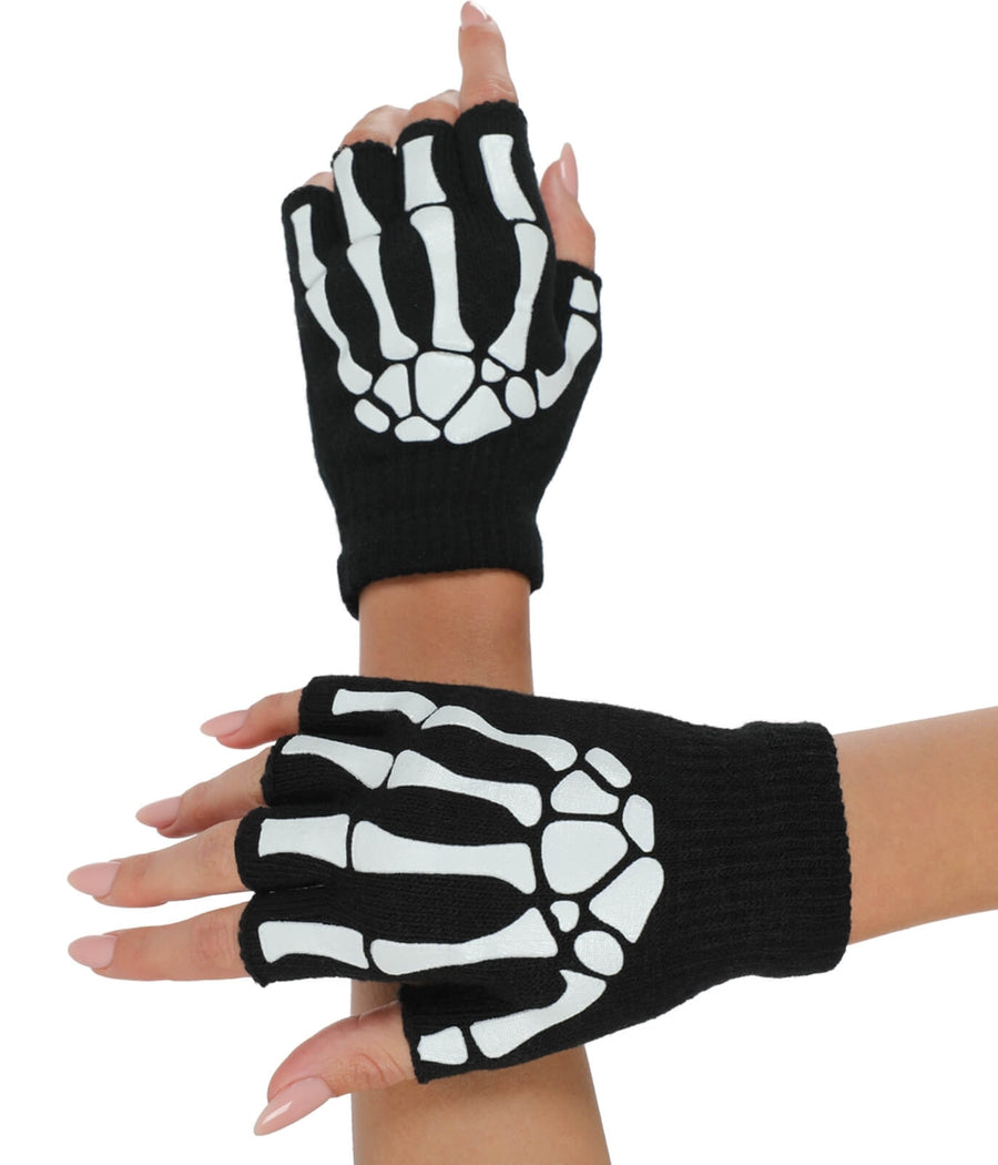 Fingerless Skeleton Gloves
