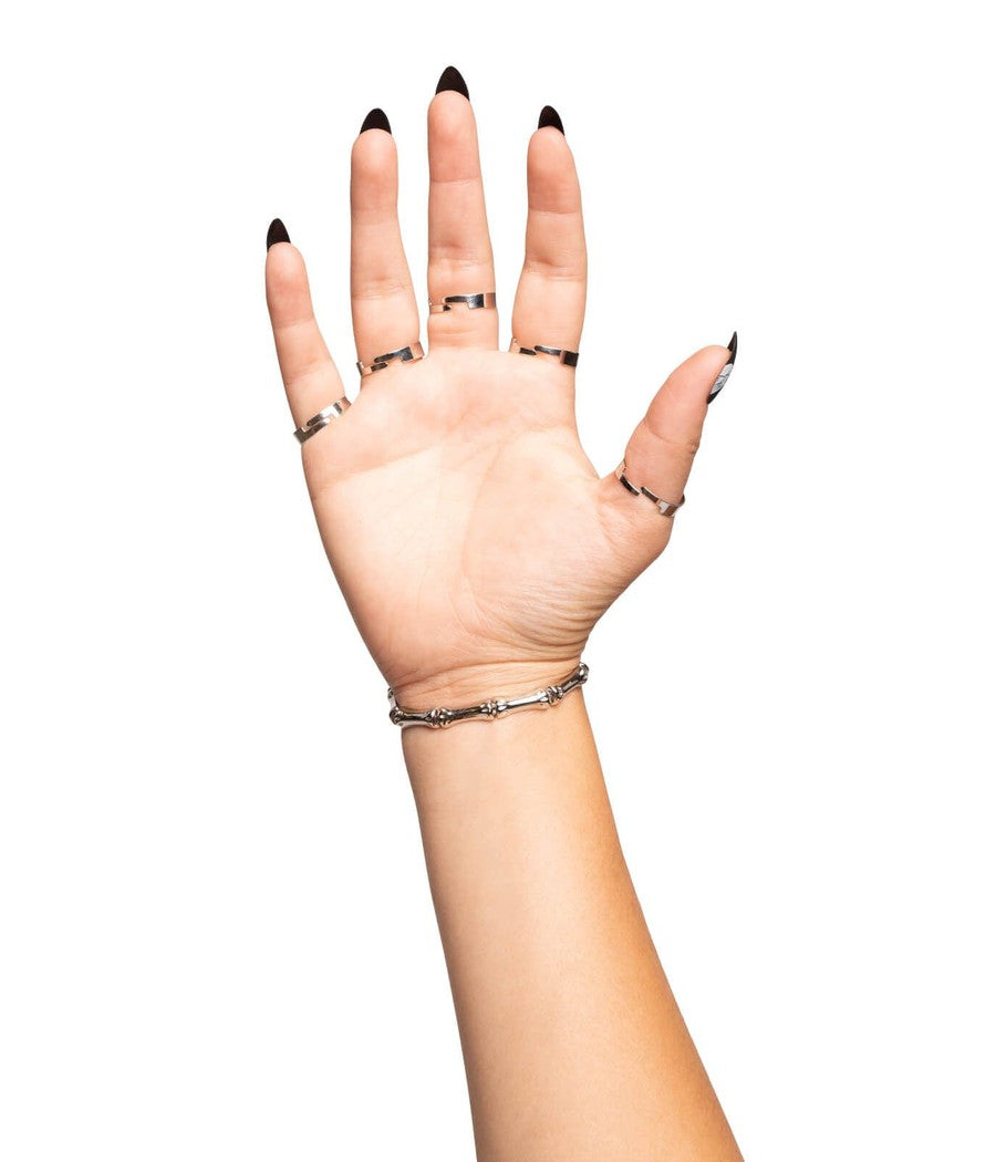 Silver Skeleton Finger Bracelet Image 2