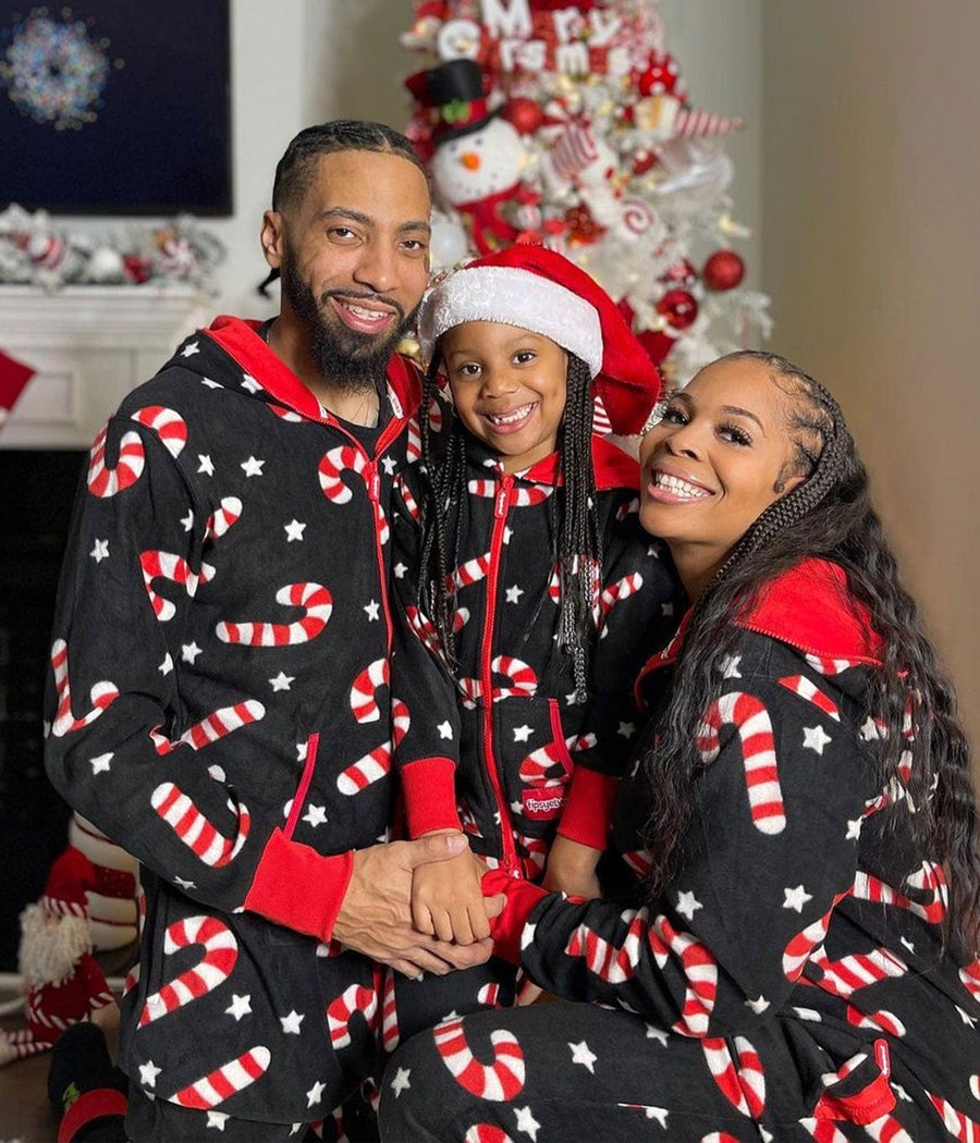 Matching Candy Cane Lane Family Jumpsuits