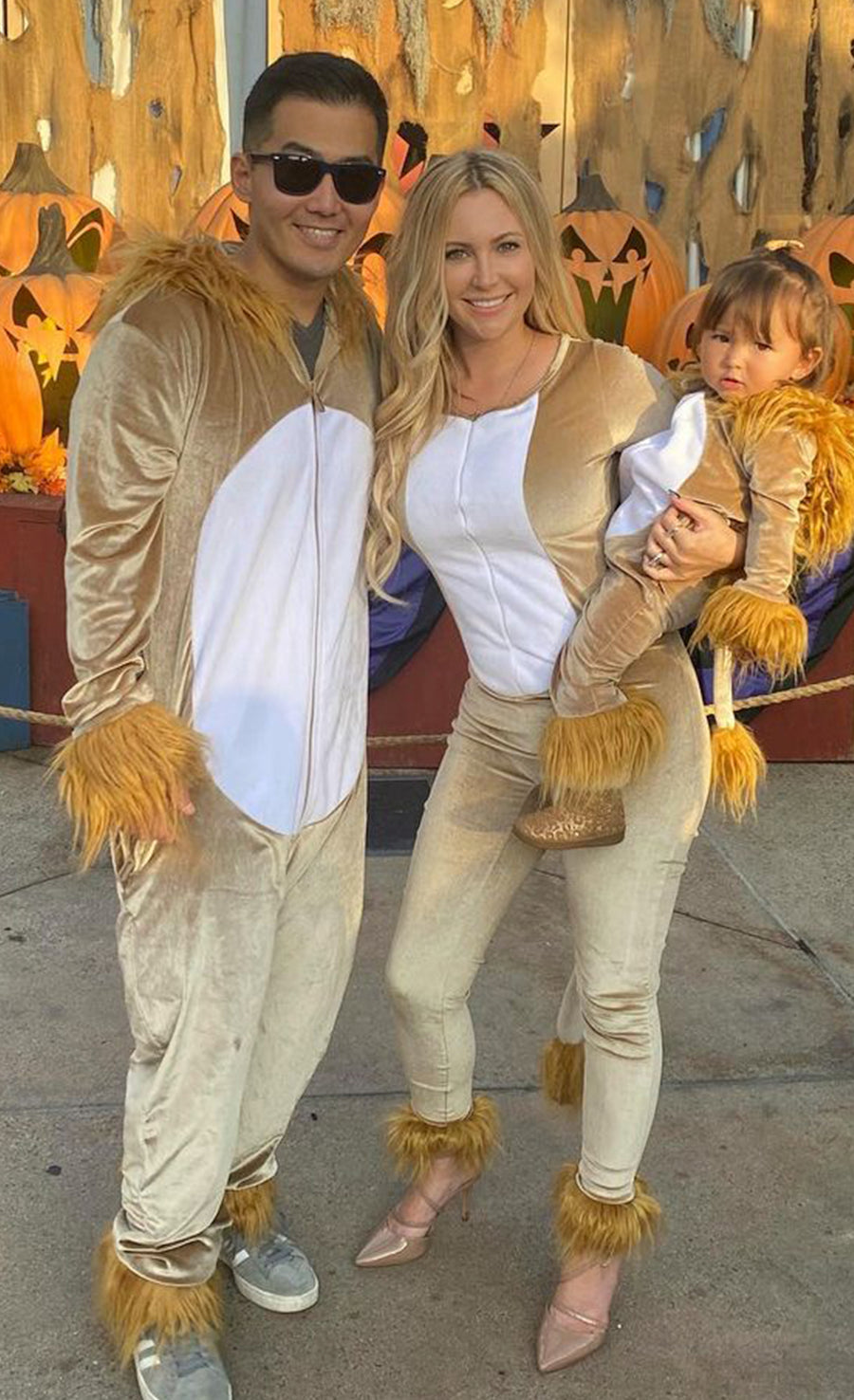 shop family lion costumes - men's lion costume, women's lion bodysuit costume, and toddler girl's lion costume
