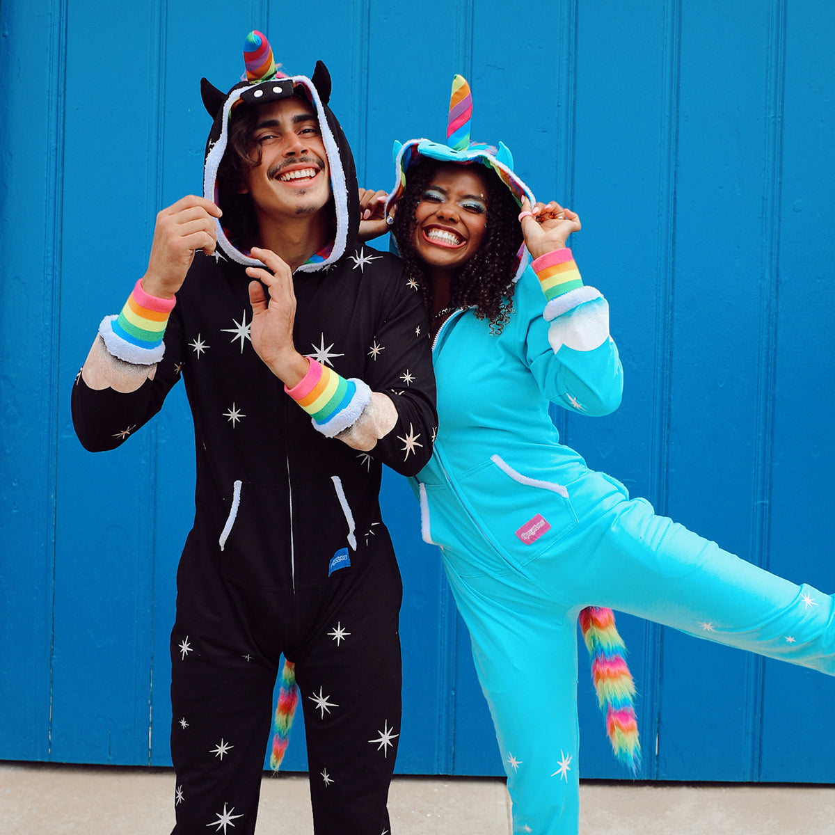 shop couples costumes - men's nightmare unicorn costume and women's unicorn costume