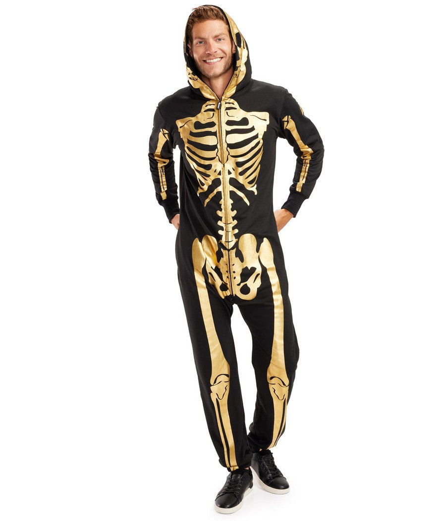 Men's Gold Skeleton Costume