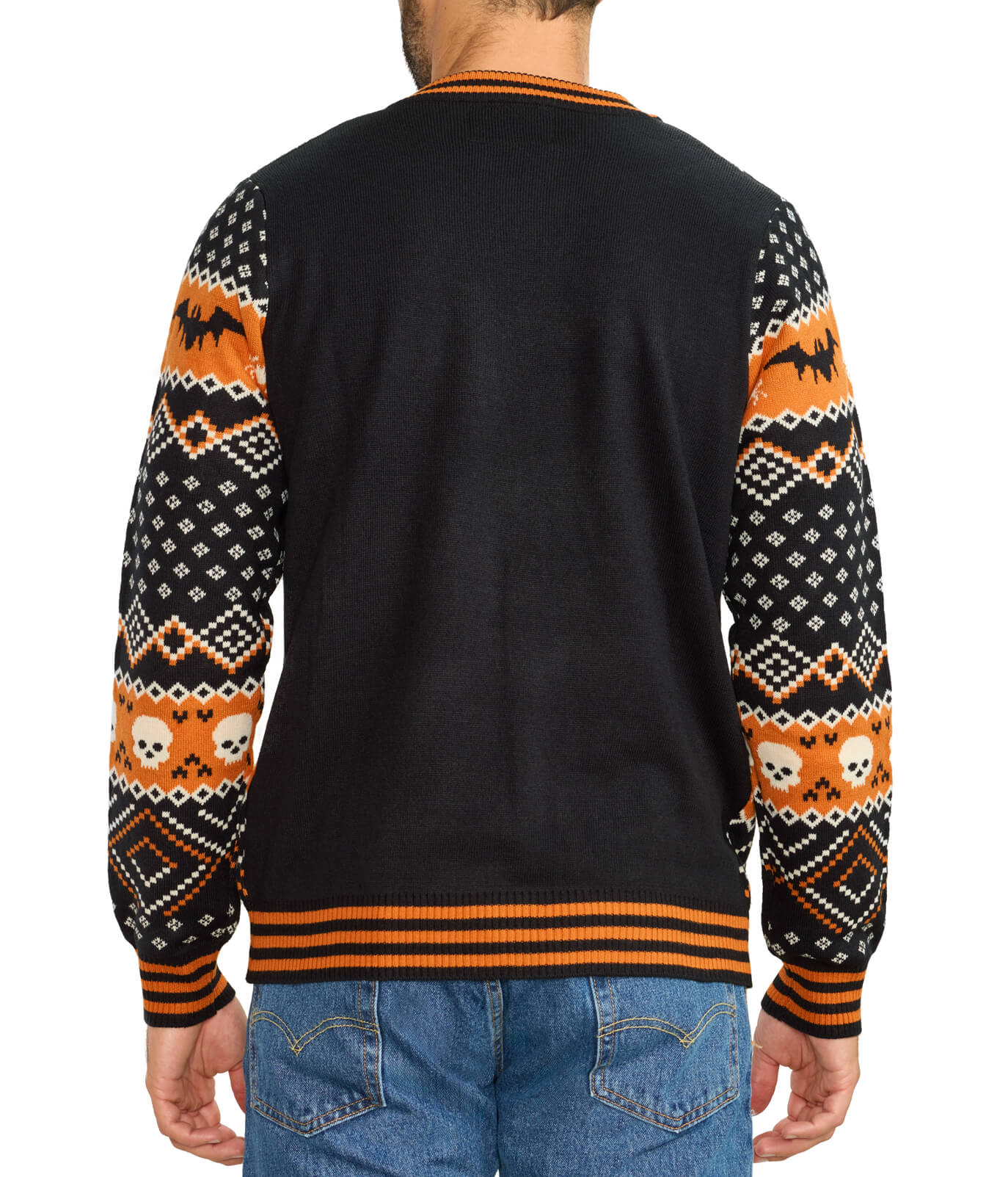 Men's Pumpkin Light Up Sweater Image 2