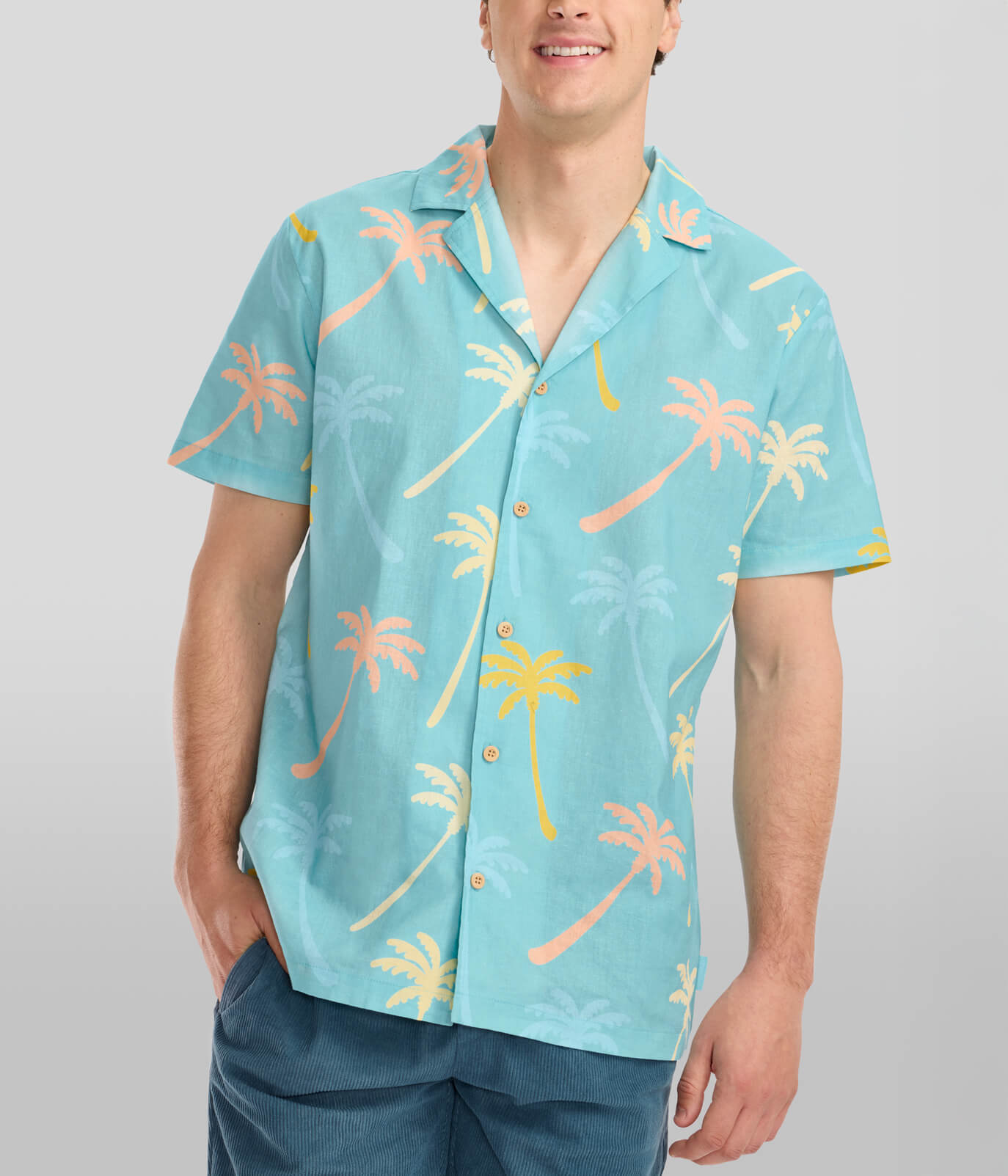 Men's Counting Palms Linen Cabana Shirt Image 2