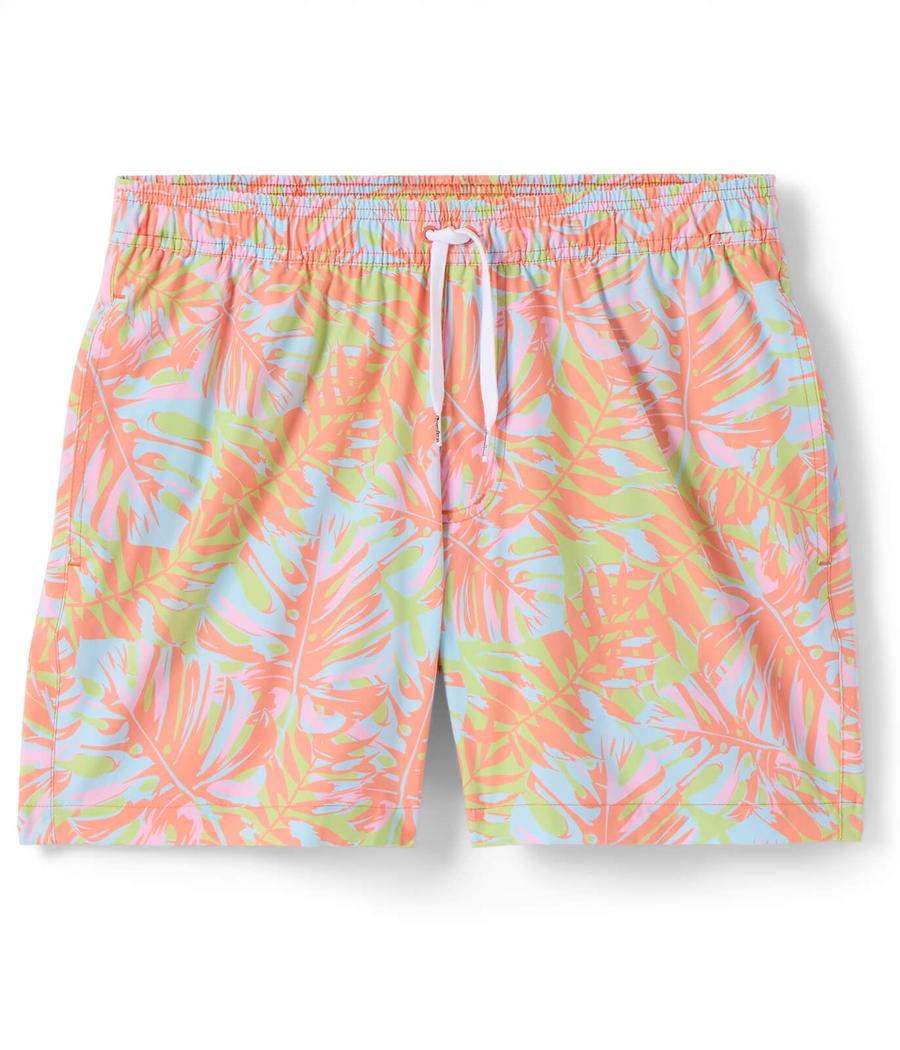 Leaf Luster Stretch Swim Trunks - 6" Inseam
