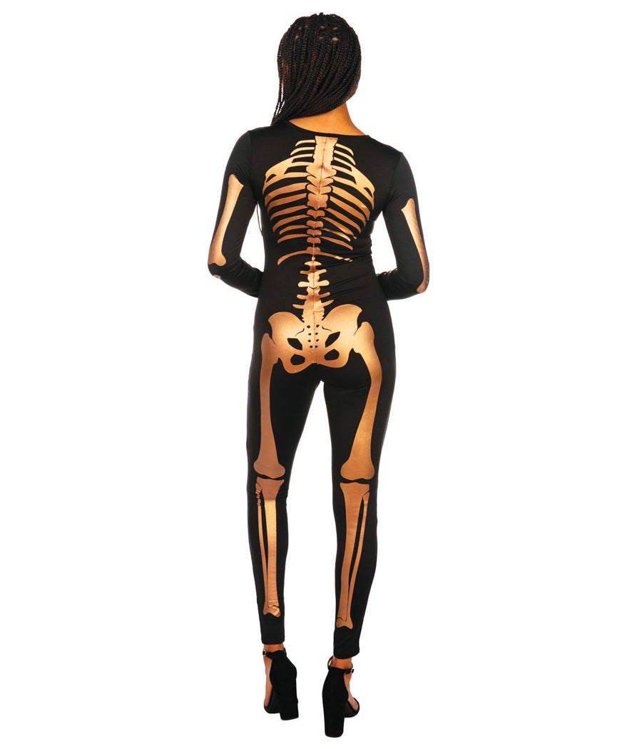 Gold Skeleton Bodysuit Costume Image 2