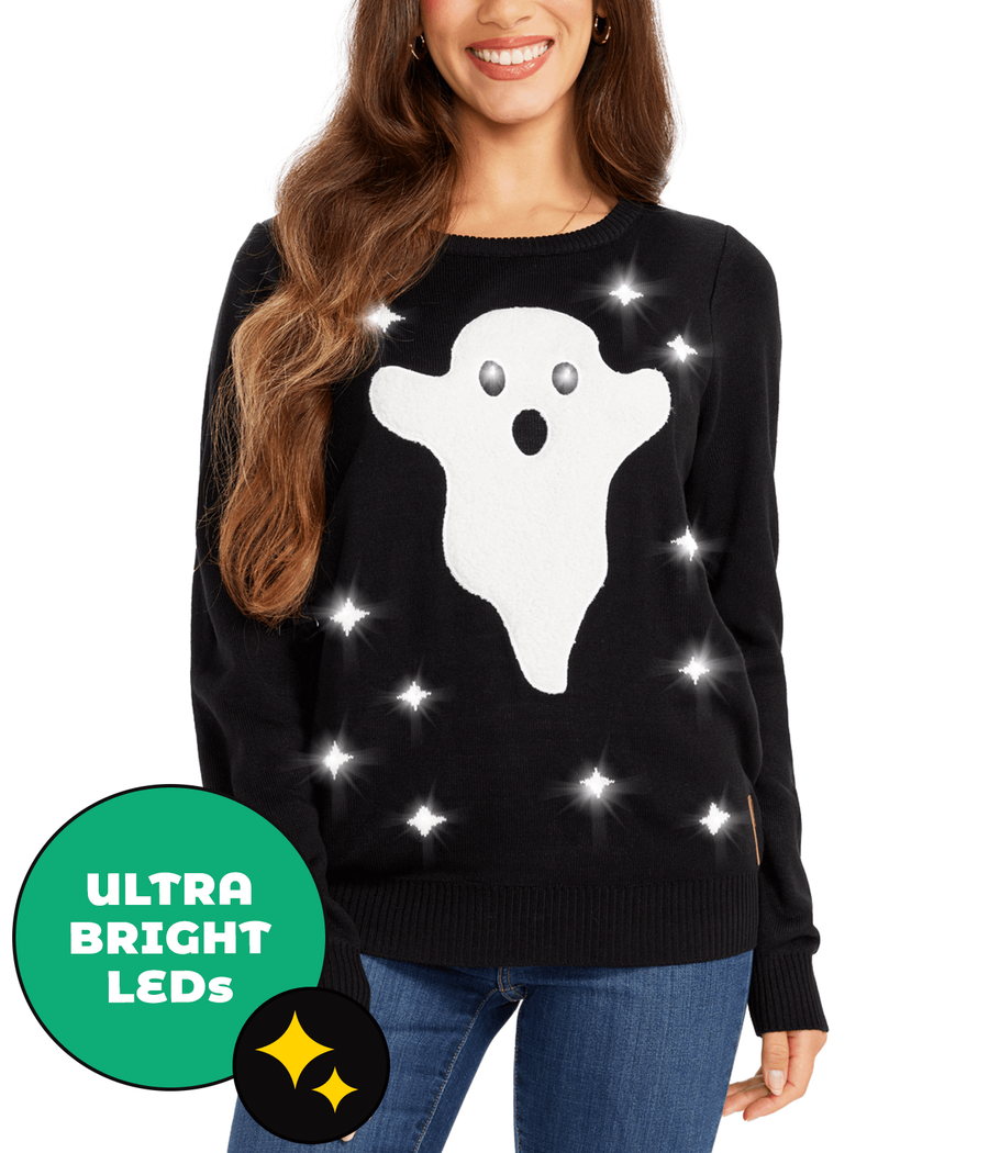 Women's Ghost Light Up Sweater Image 2